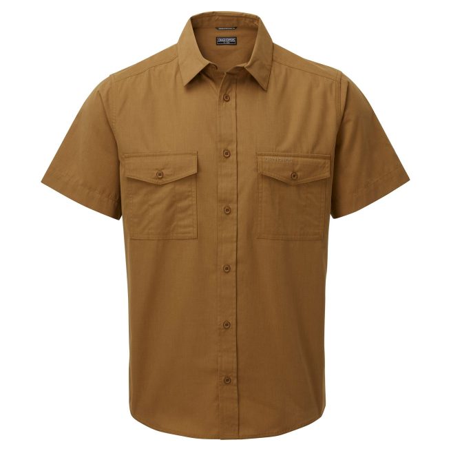 Craghoppers Men's Kiwi Short Sleeved Shirt Rubber