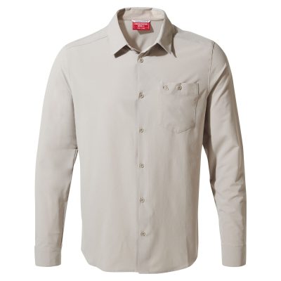 Craghoppers Men's Nosilife Hedley Long Sleeved Shirt Parchment