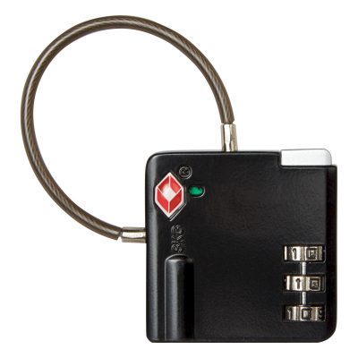 Craghoppers TSA Padlock Combo/Cable Black