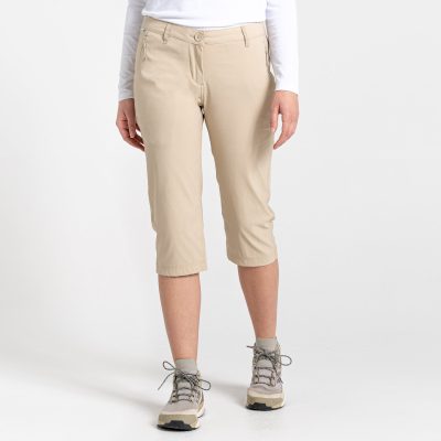 Craghoppers Women's Kiwi Pro II Crop Trousers Desert Sand