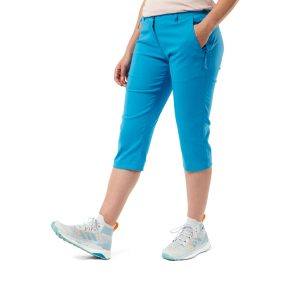 Craghoppers Women's Kiwi Pro II Crop Trousers Mediterranean Blue