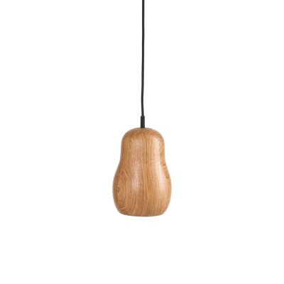Krools - Babula S1 - Design-Lampe in Glühbirnenform in Eiche und Buche