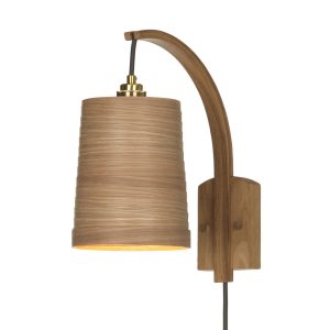 Tom Raffield - Stem Wall Light - Wandleuchte mit Schirm aus Holz